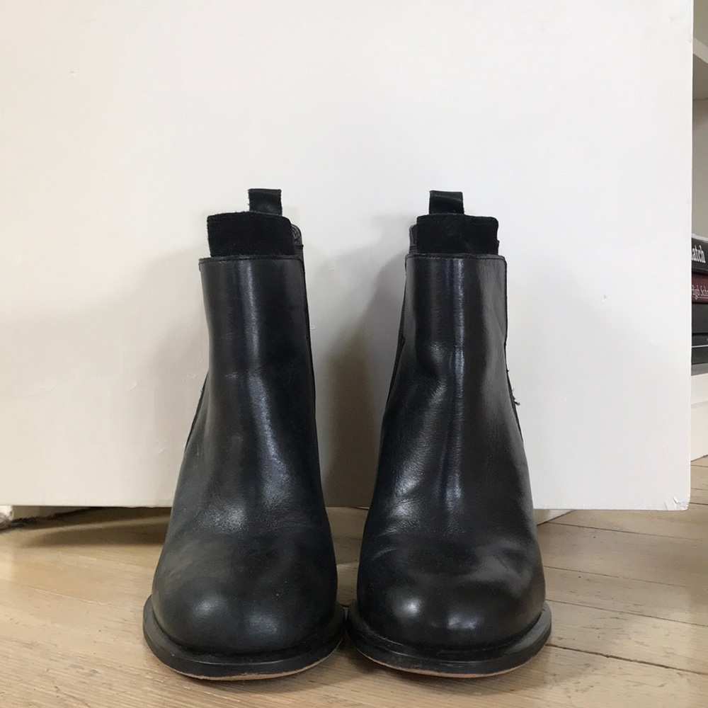 Black Leather Booties